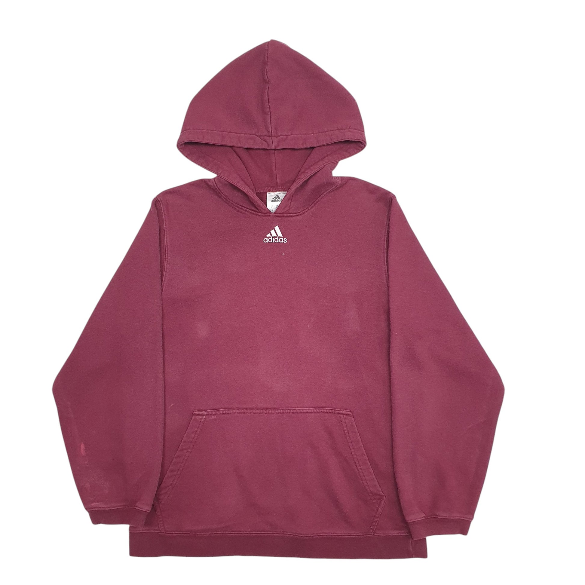 Womens Burgundy Adidas  Hoodie Jumper