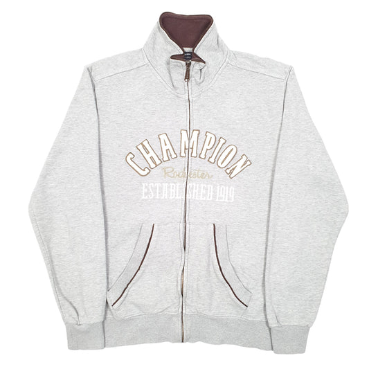 Womens Grey Champion Spellout Rochester 1919 Full Zip Jumper