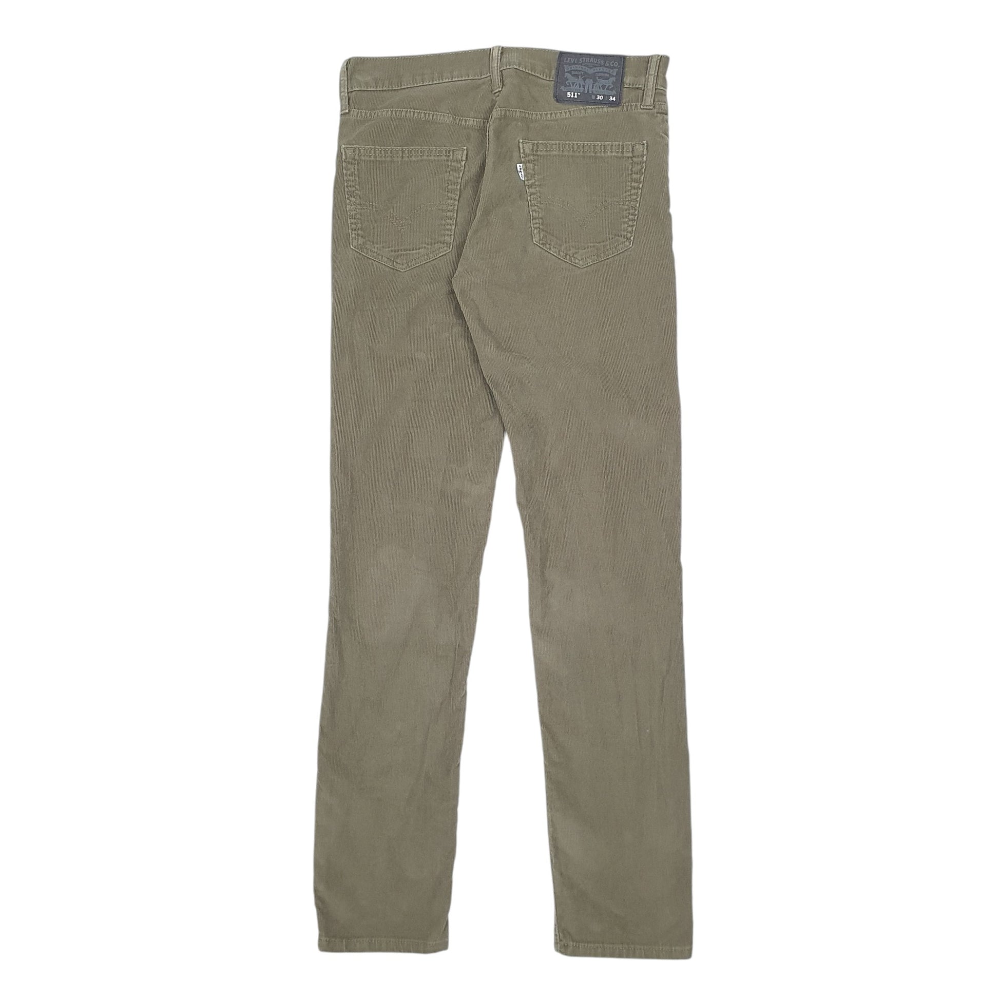 Mens Khaki Levis 511 Corduroy Trousers