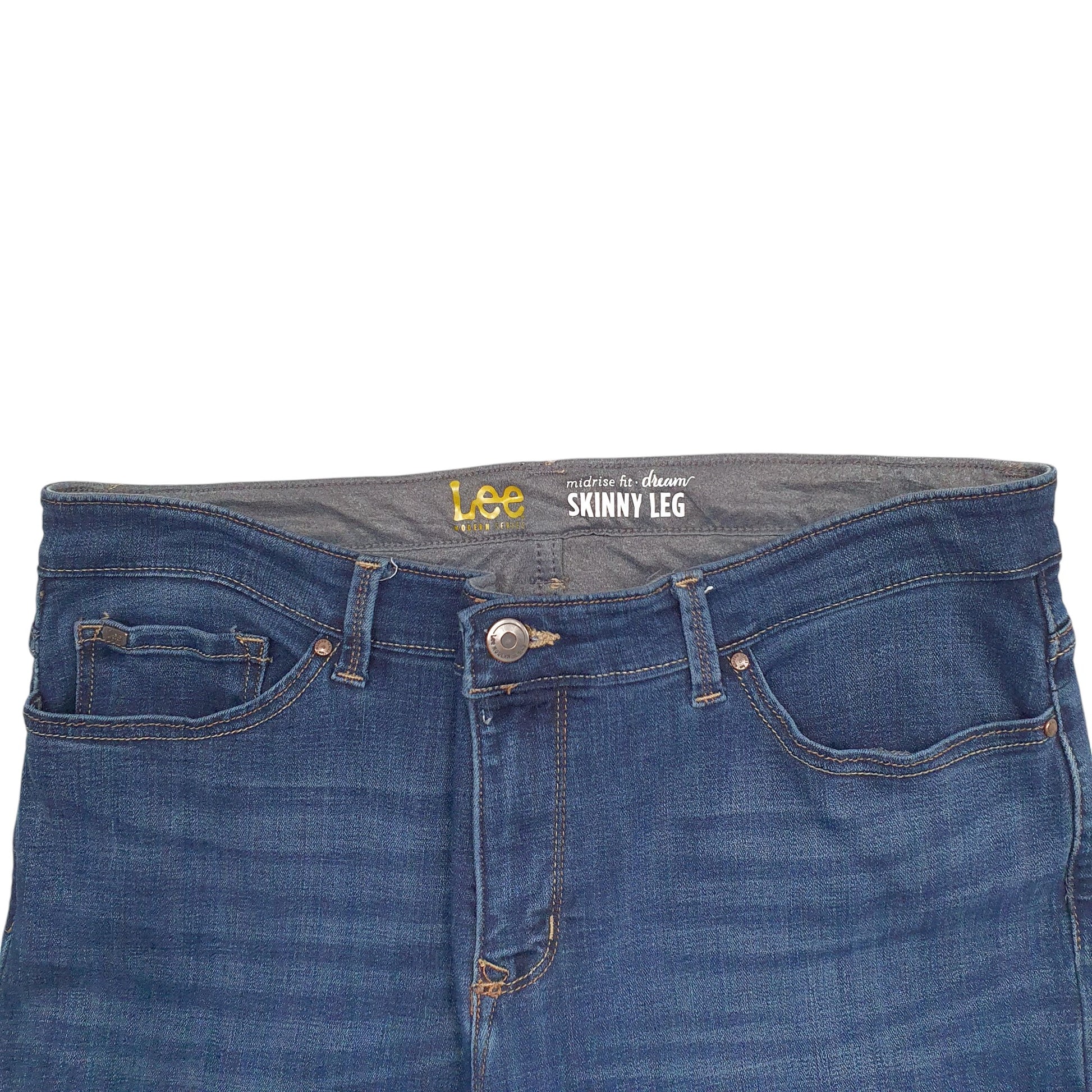 Womens Blue Lee Midrise Stretch Fit Casual JeansW36 L30