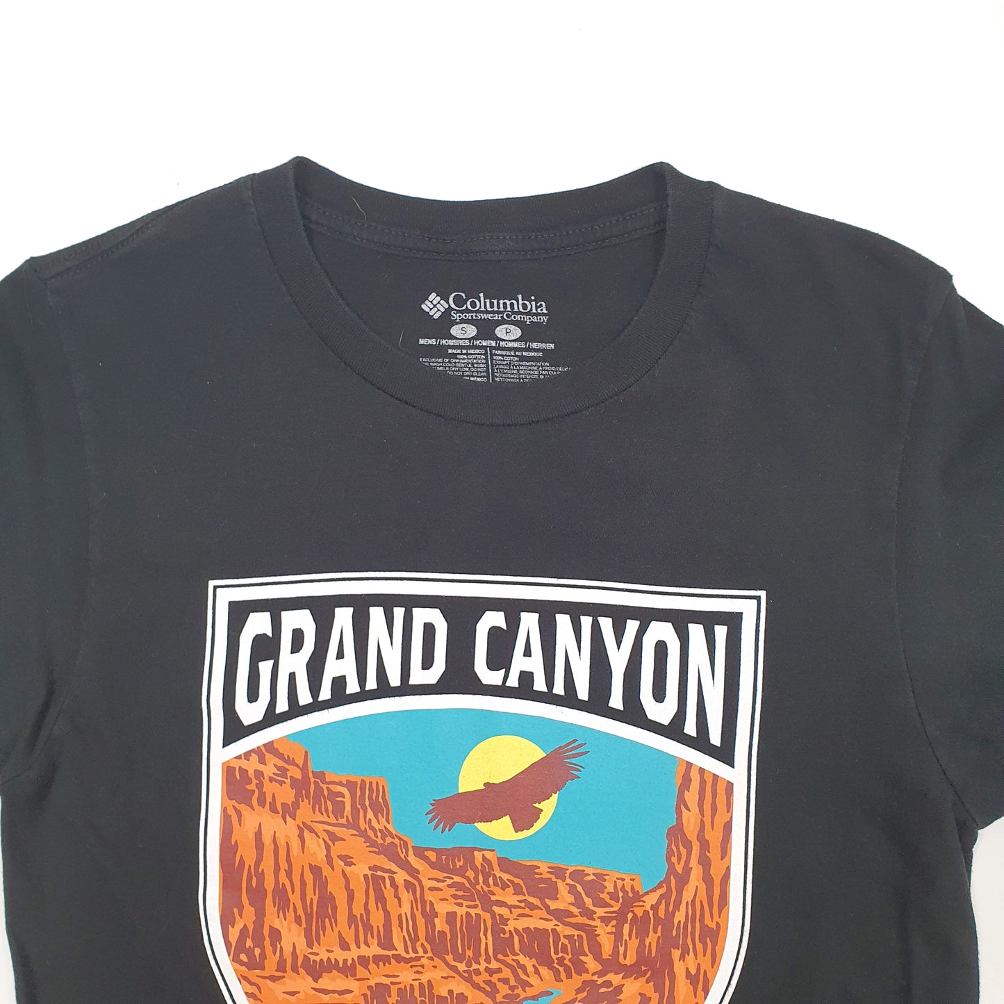 Mens Black Columbia Sportswear Grand Canyon Short Sleeve T Shirt