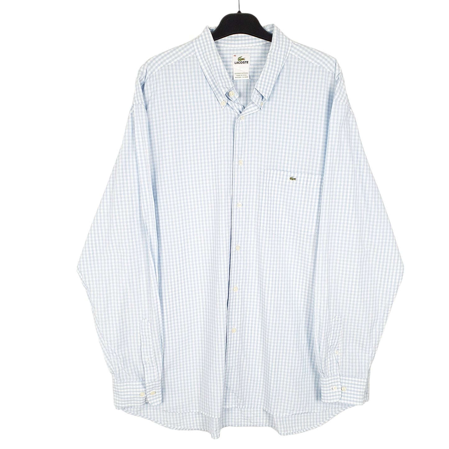 Mens Blue Lacoste  Long Sleeve Shirt