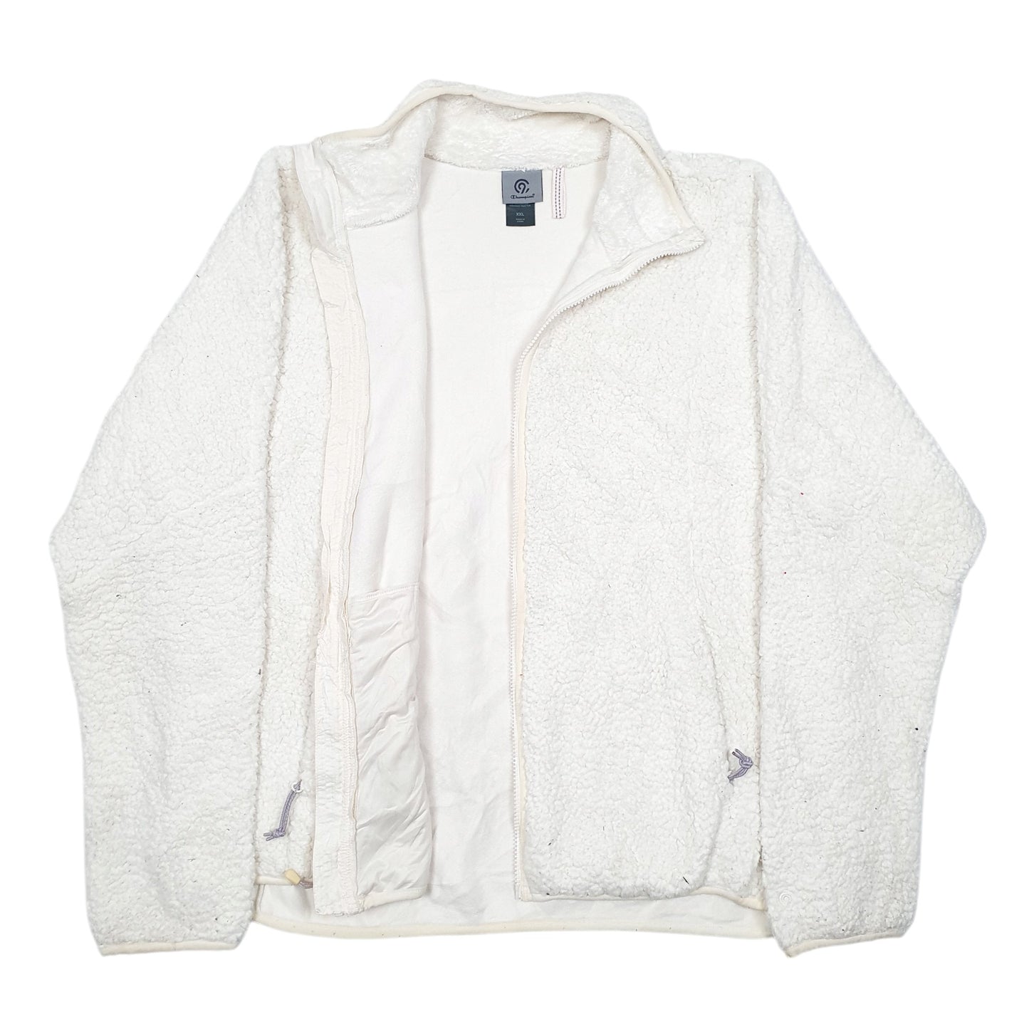 Womens Cream Champion  Full Zip Jumper