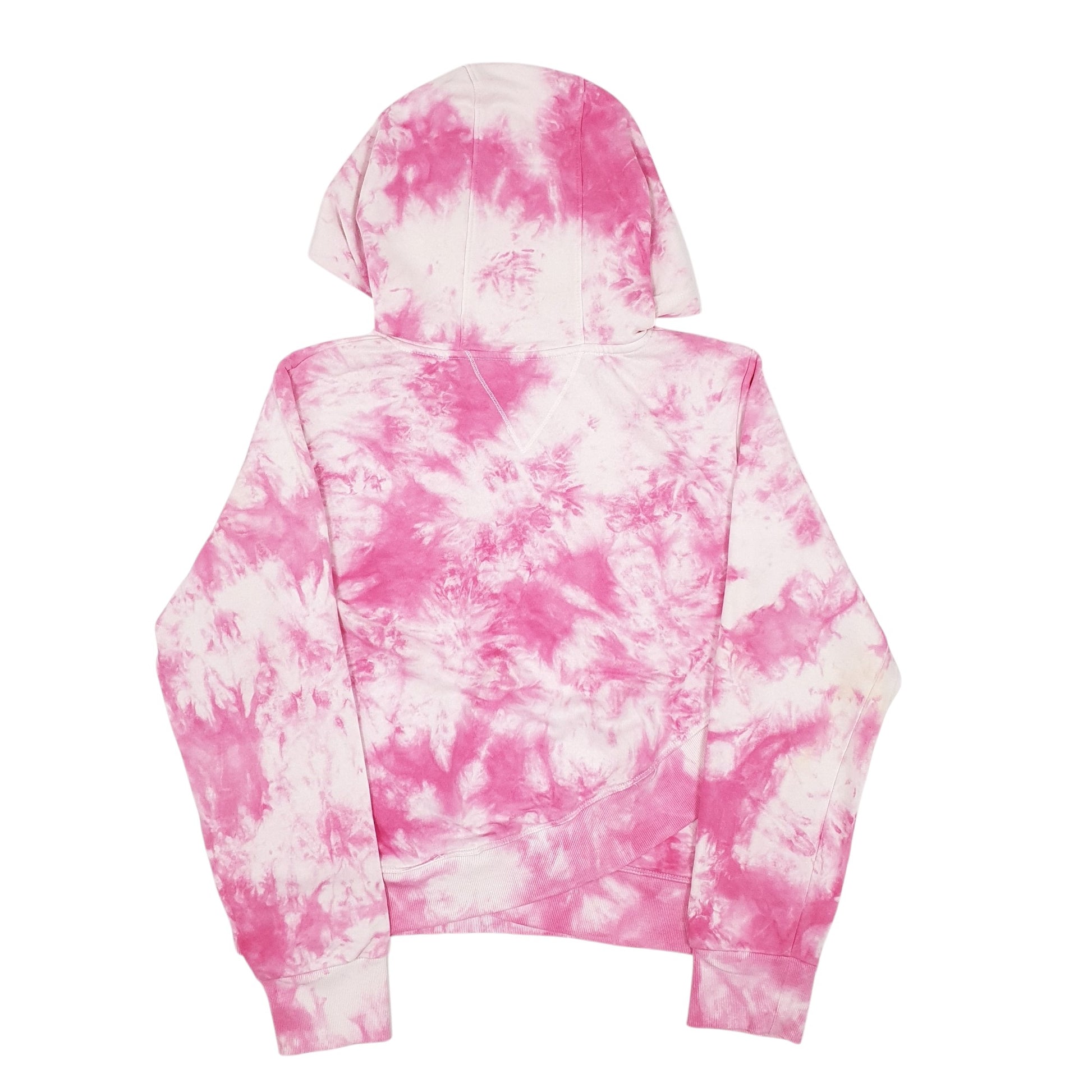 Womens Pink Tommy Hilfiger Sport Tie Dye Hoodie Jumper