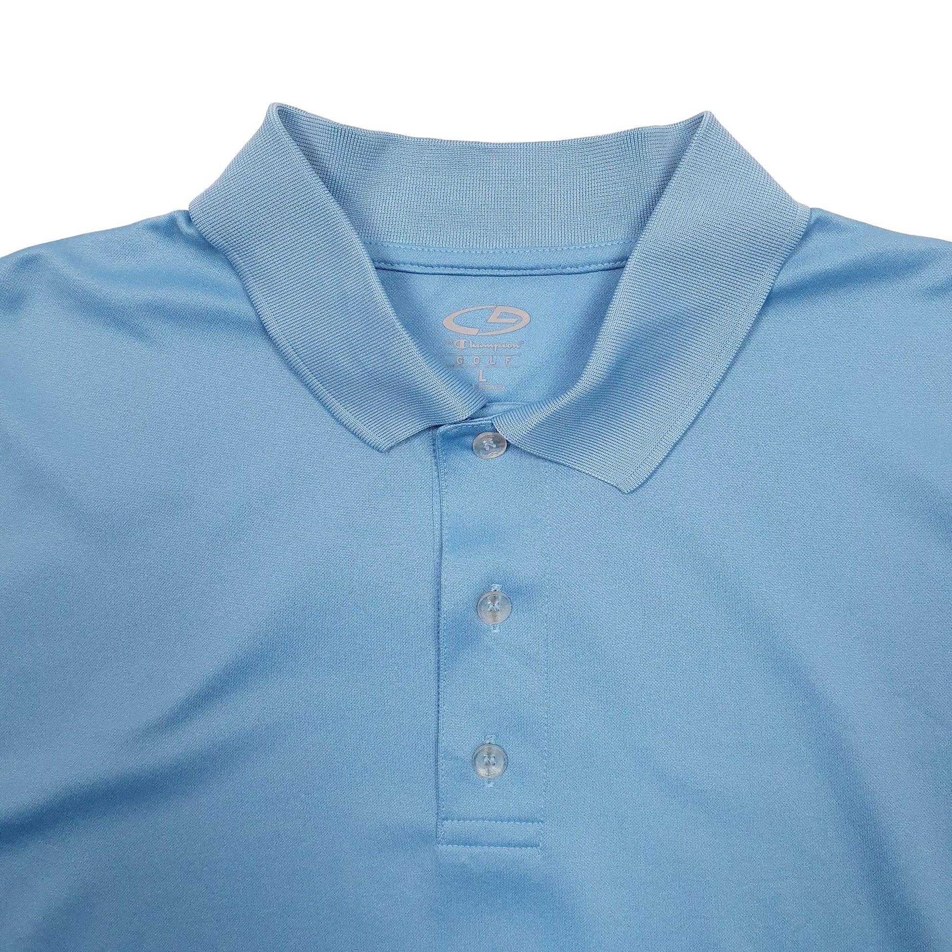 Mens Blue Champion  Short Sleeve Polo Shirt