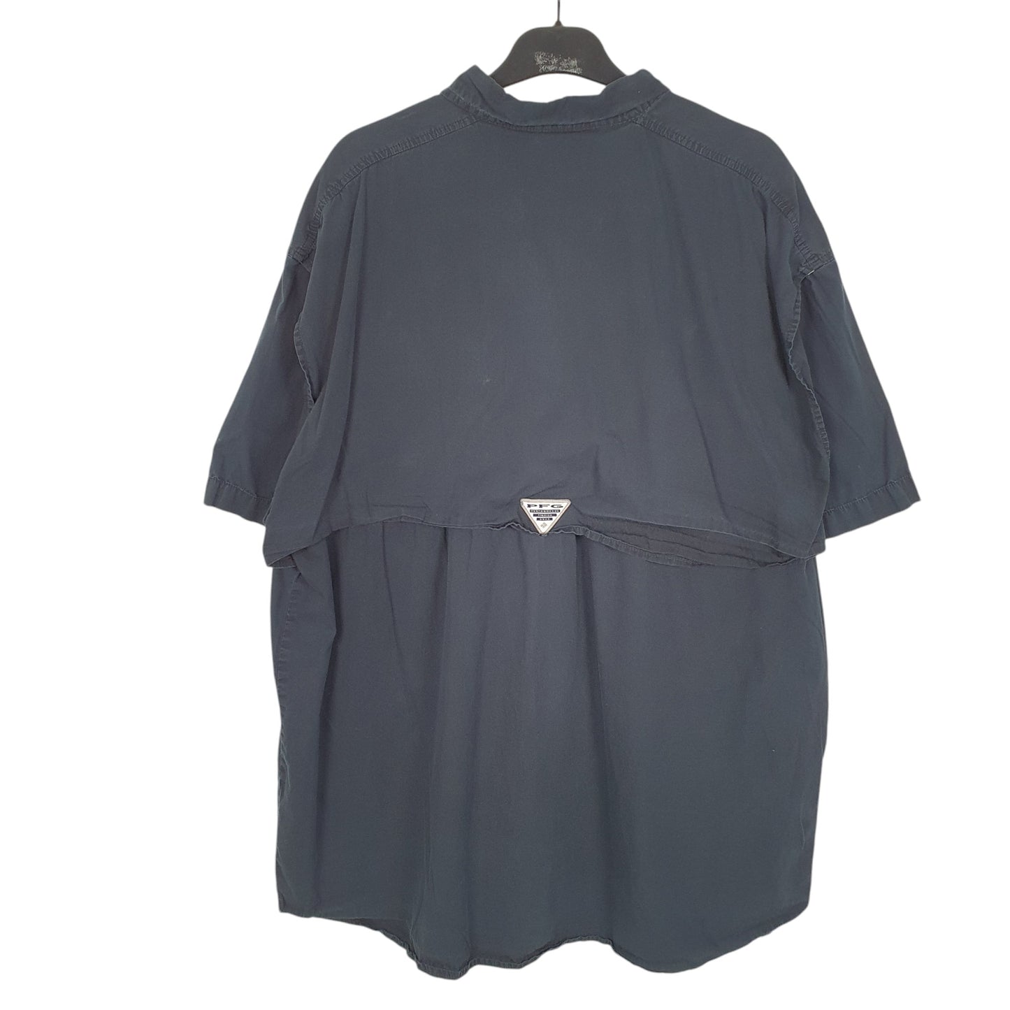 Mens Black Columbia Sportswear PFG Performance Fishing Gear Short Sleeve Shirt