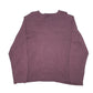 Womens Burgundy Lauren Ralph Lauren Knit Cardigan Silk Blend Crewneck Jumper