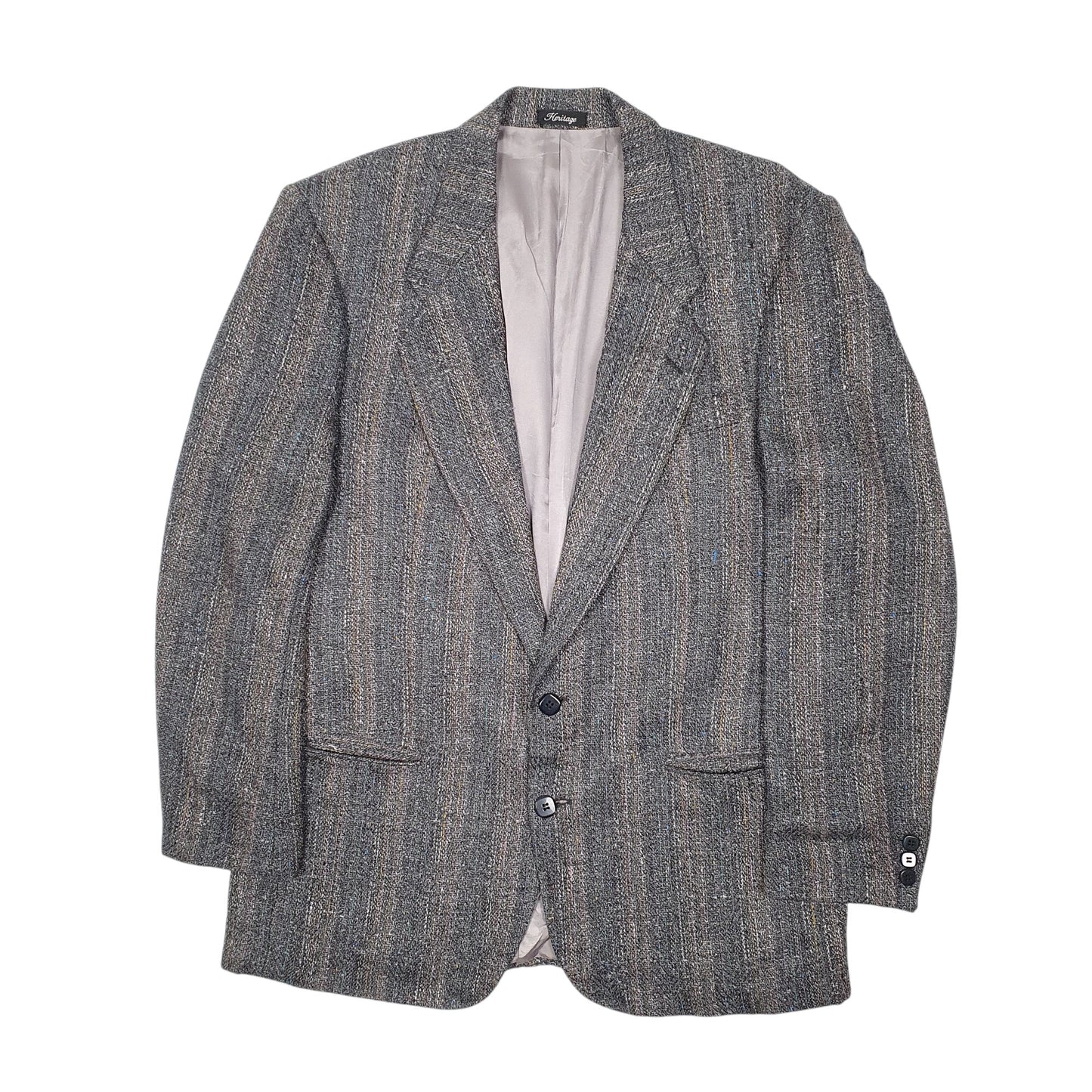 Mens Grey Heritage Classic Silk Vintage 80s Made In Canada  Coat