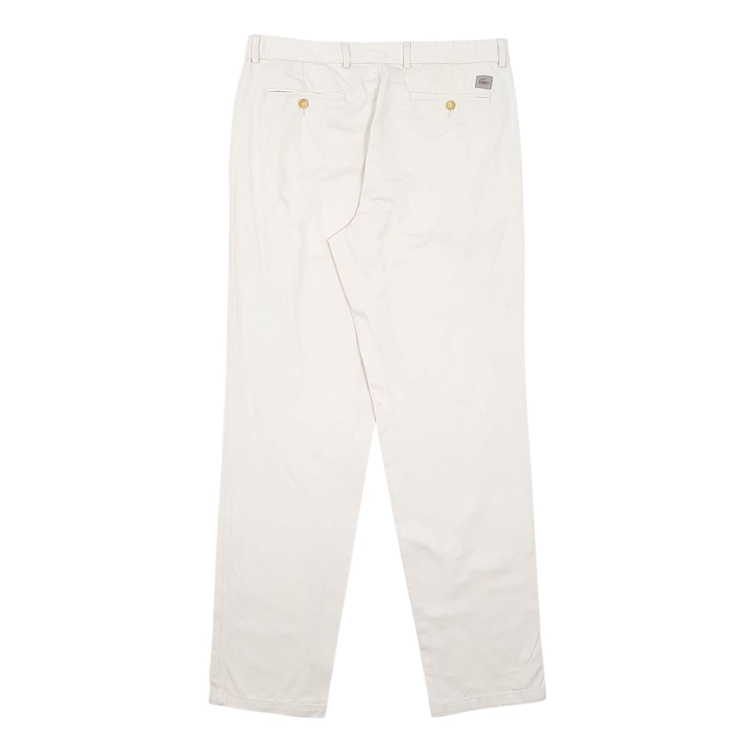 Mens Cream Lacoste  Chino Trousers
