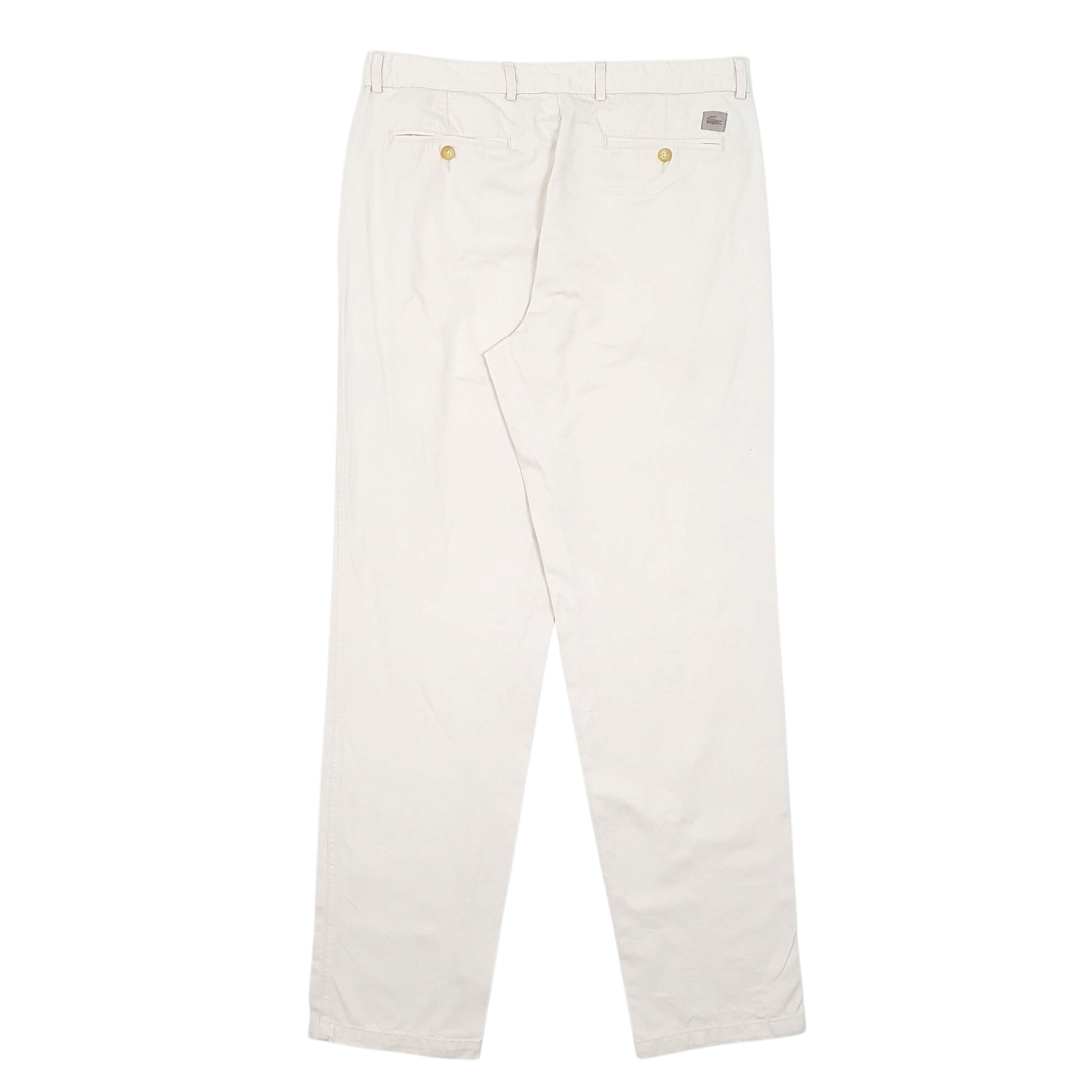 Mens Cream Lacoste  Chino Trousers