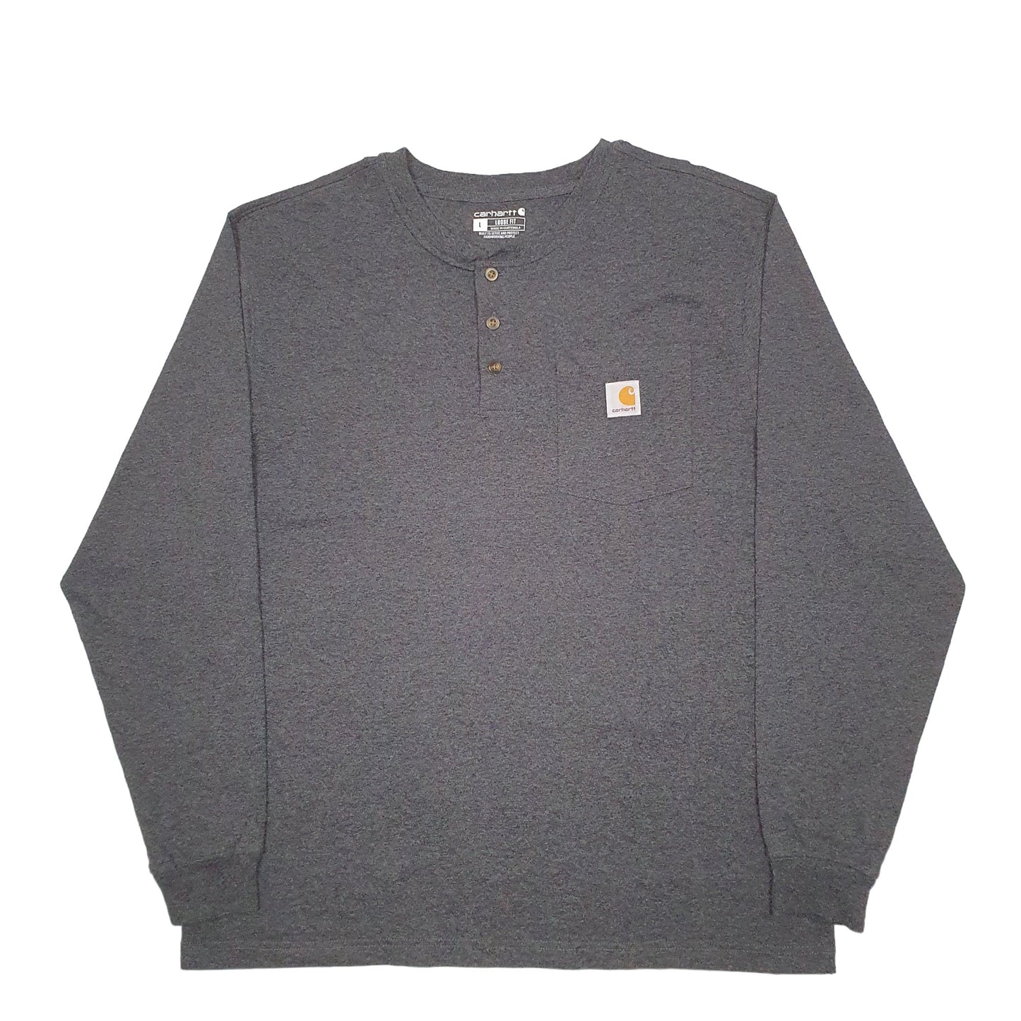 Mens Grey Carhartt  Long Sleeve T Shirt