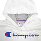 Mens White Champion Spellout Hoodie Jumper