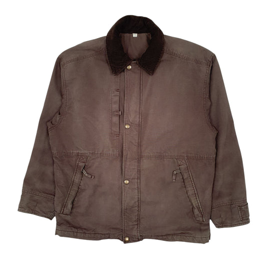 Mens Brown Decathlon Vintage Barn Blanket Lined Full Zip Coat