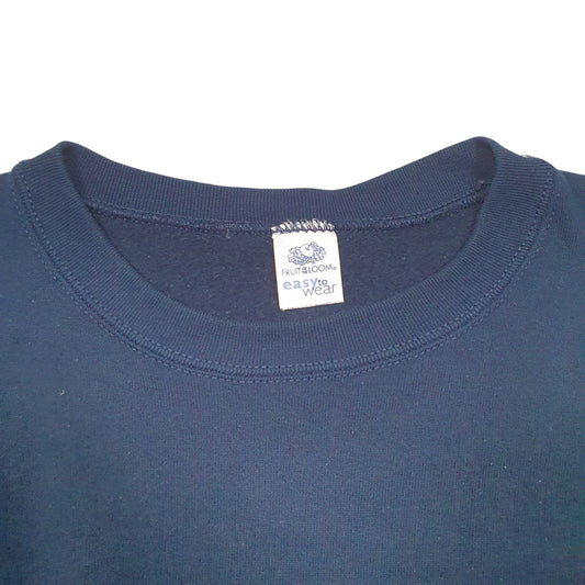 Mens Navy Fruit Of The Loom  Crewneck Jumper