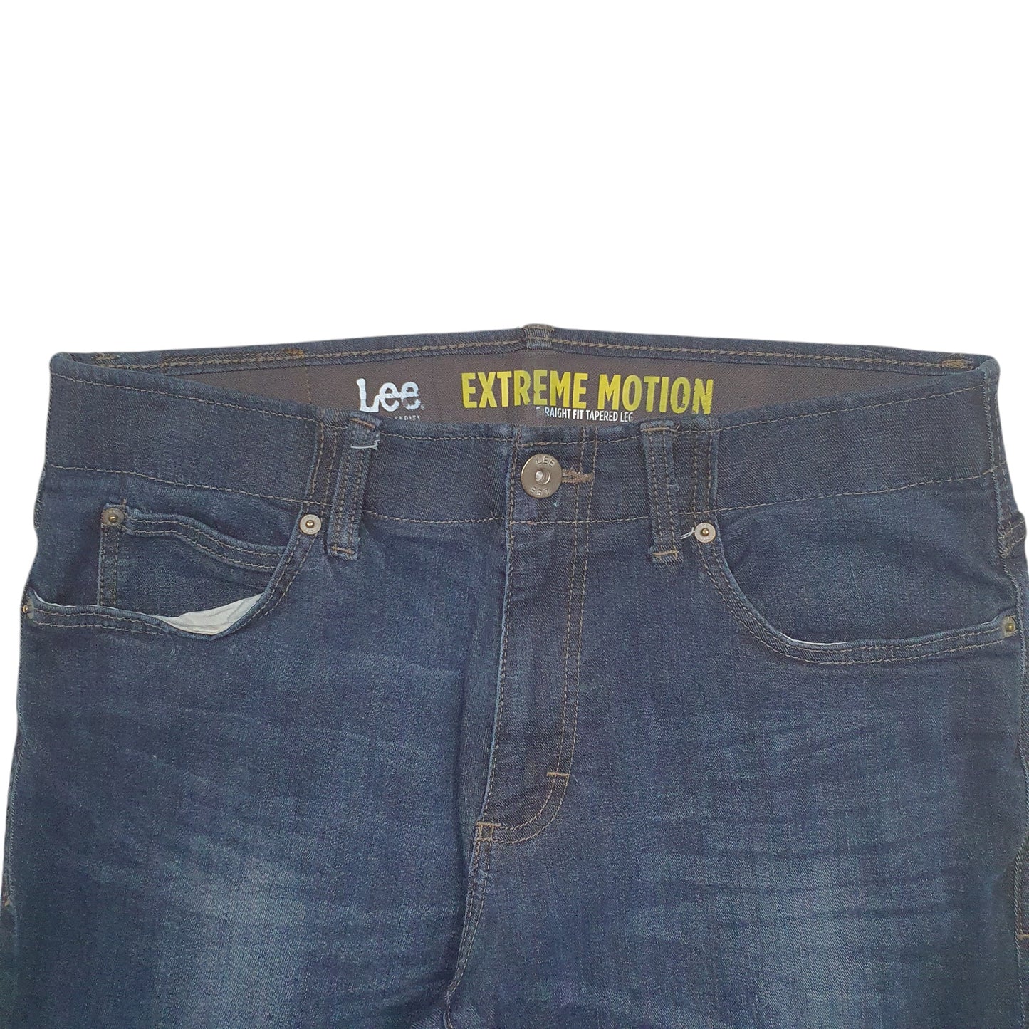 Mens Blue Lee Extreme Motion Tapered Stretch Fit Casual JeansW32 L32