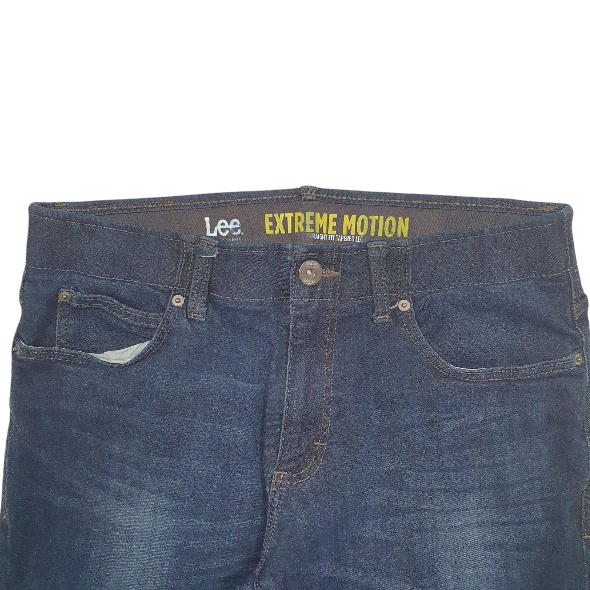 Mens Blue Lee Extreme Motion Tapered Stretch Fit Casual JeansW32 L32