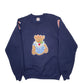 Mens Navy Jerzees Made In USA bear Crewneck Jumper