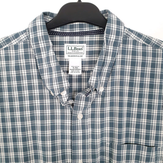 Mens Blue L.L.Bean  Long Sleeve Shirt