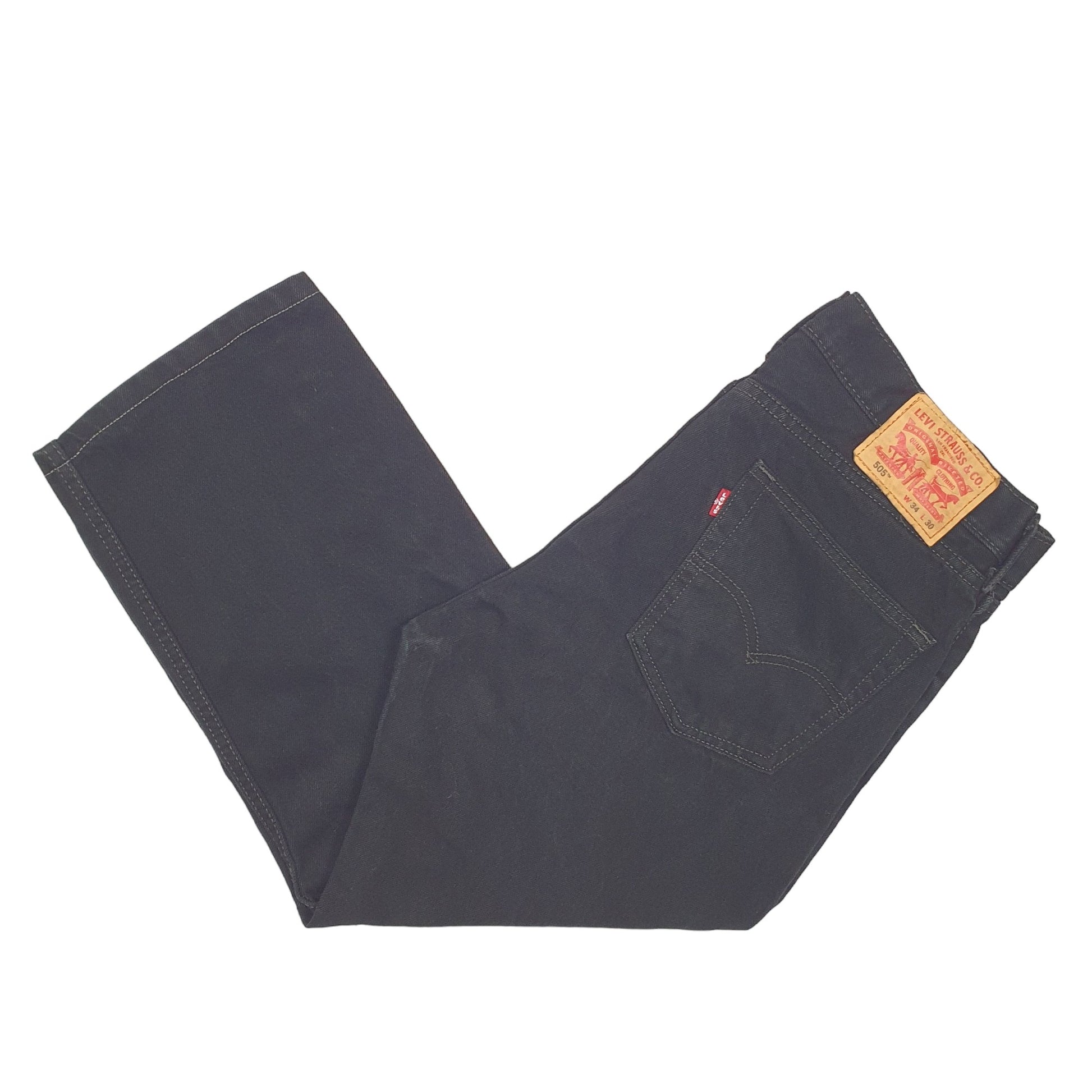 Mens Black Levis  505 JeansW34 L23