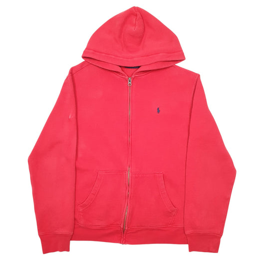 Womens Red Polo Ralph Lauren Hoodie Full Zip Jumper