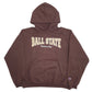 Mens Brown Champion Ball State University Hoodie Jumper