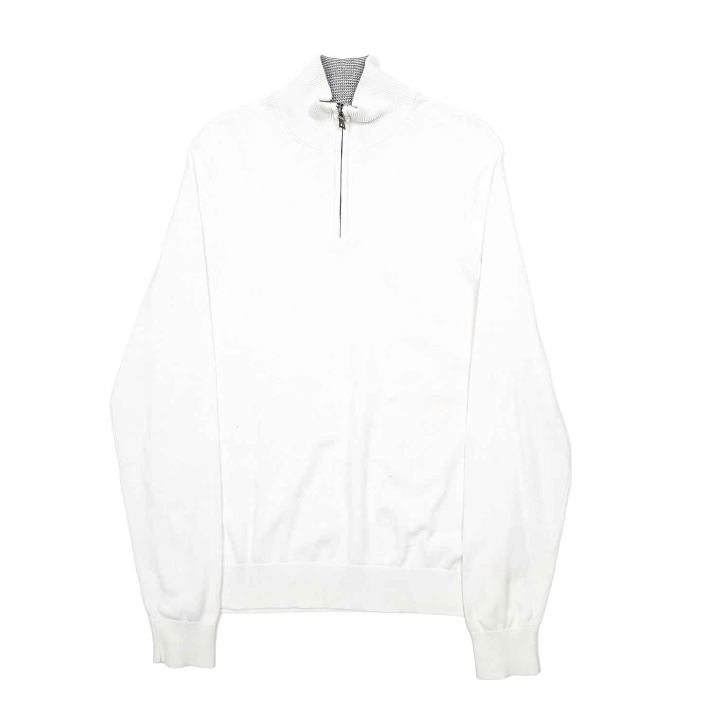 Mens White Nautica  Quarter Zip Jumper