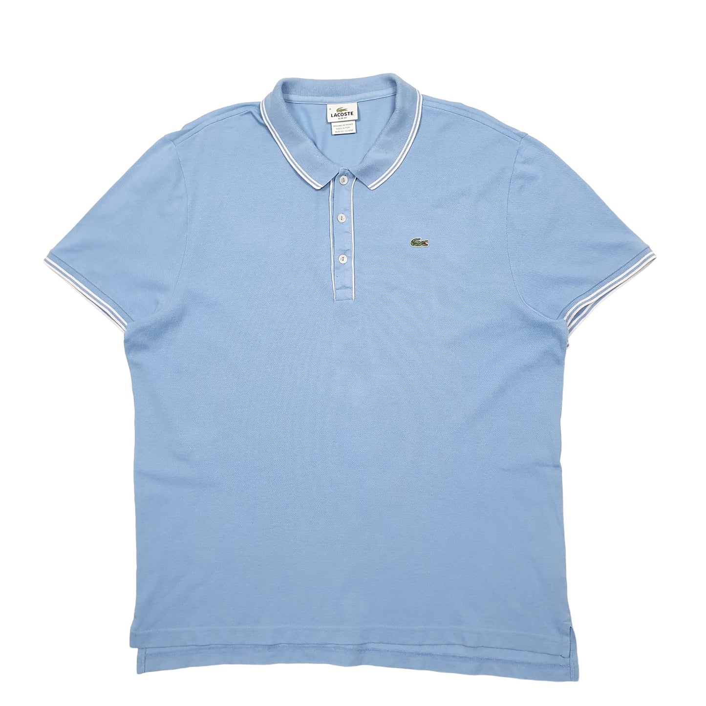 Mens Blue Lacoste  Short Sleeve Polo Shirt