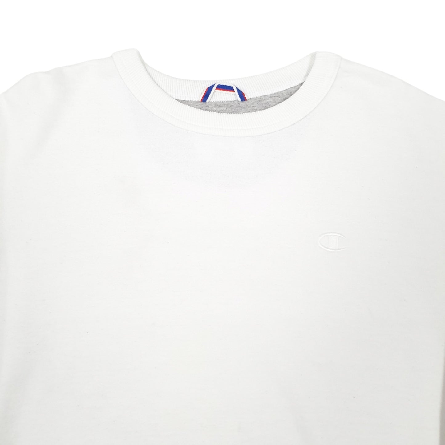 Mens White Champion  Crewneck Jumper