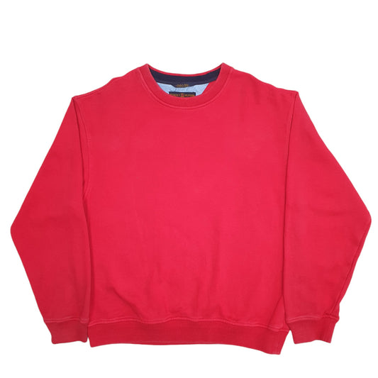 Mens Red Tommy Hilfiger  Crewneck Jumper