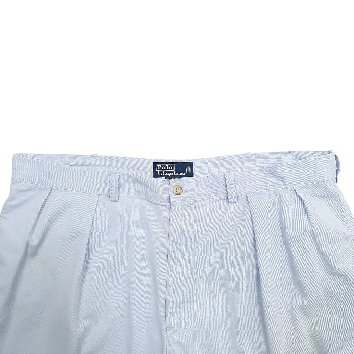 Mens Blue Ralph Lauren Double Pleated Chino Shorts