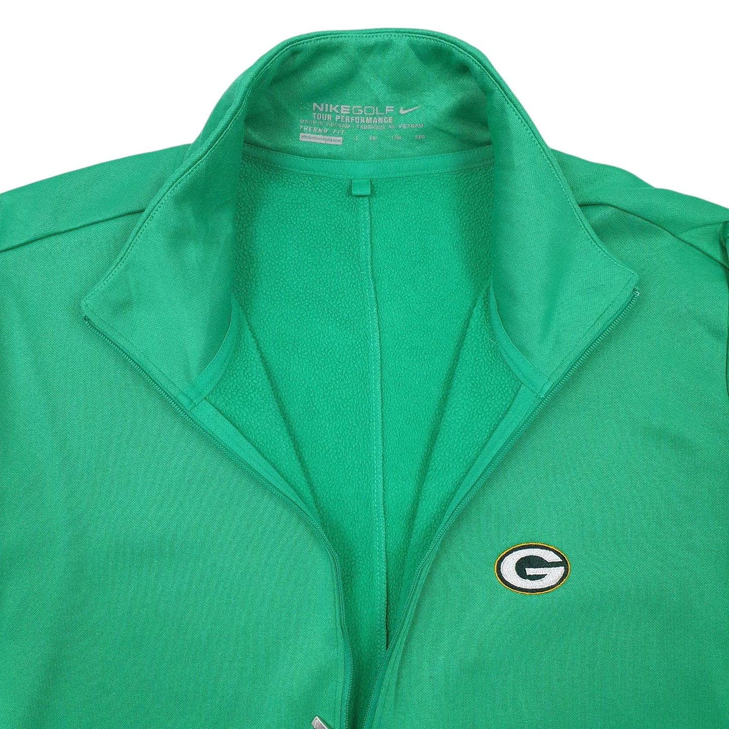 Mens Green Nike Therma-Fit Golf Green Bay Packers Quarter Zip Jumper