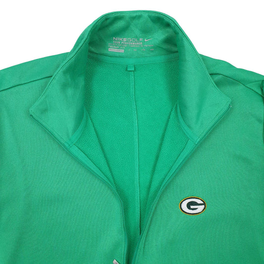 Mens Green Nike Therma-Fit Golf Green Bay Packers Quarter Zip Jumper