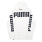 Mens White Puma  Hoodie Jumper