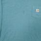 Mens Blue Carhartt  Long Sleeve T Shirt