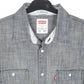 Mens Grey Levis Chambray Work Modern Long Sleeve Shirt