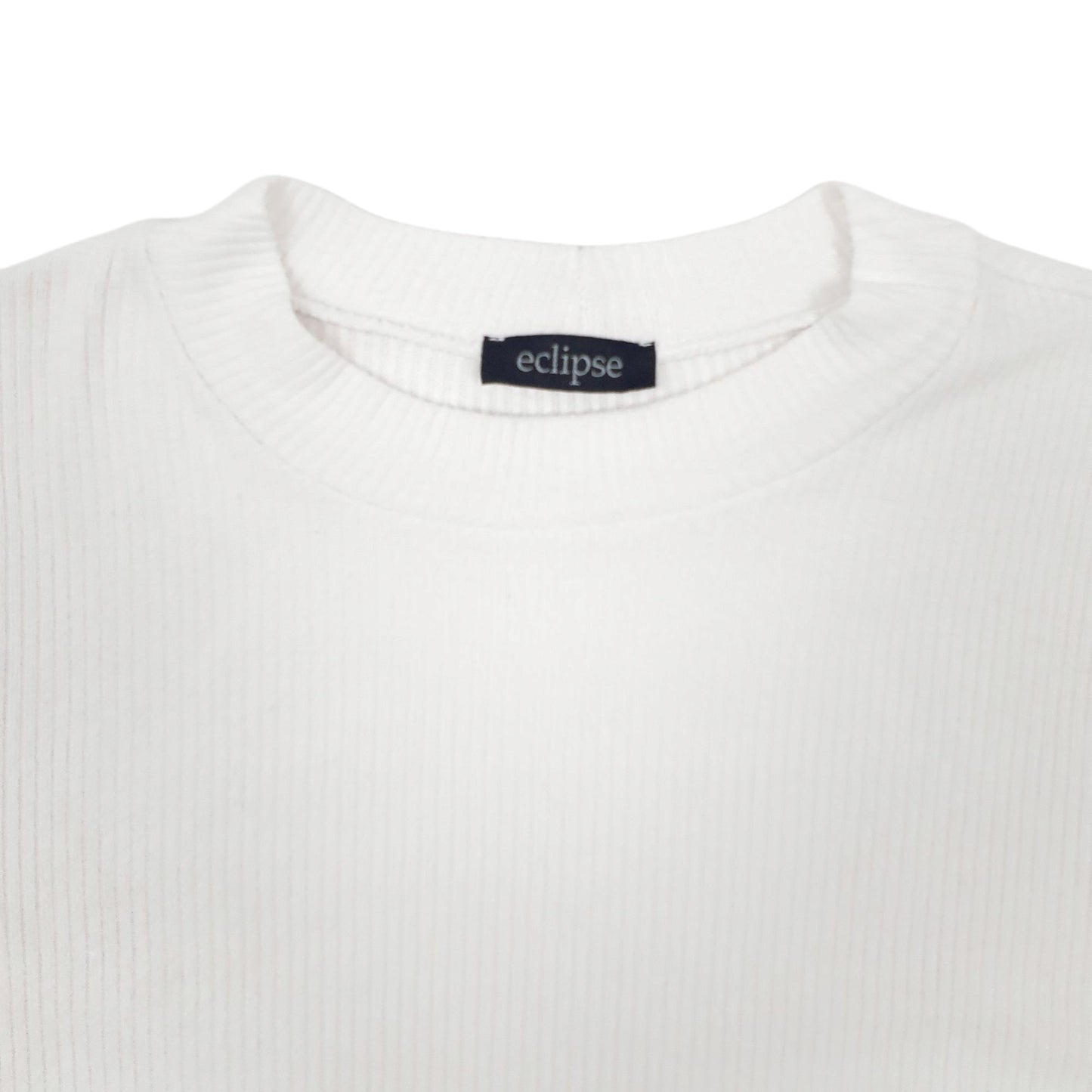 Womens White Eclipse Stretch Long Sleeve T Shirt