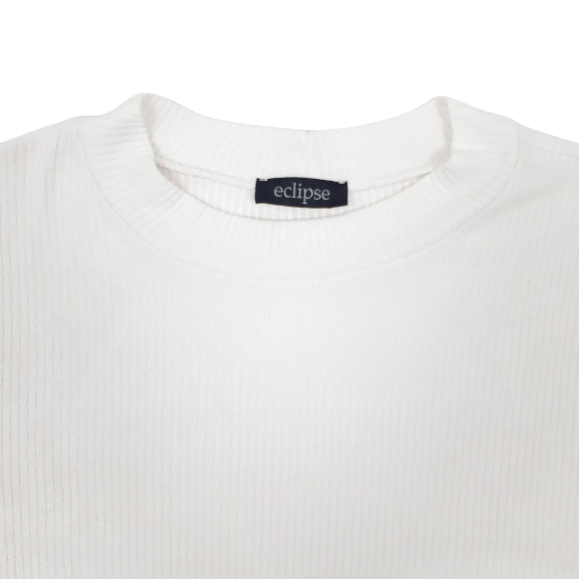 Womens White Eclipse Stretch Long Sleeve T Shirt