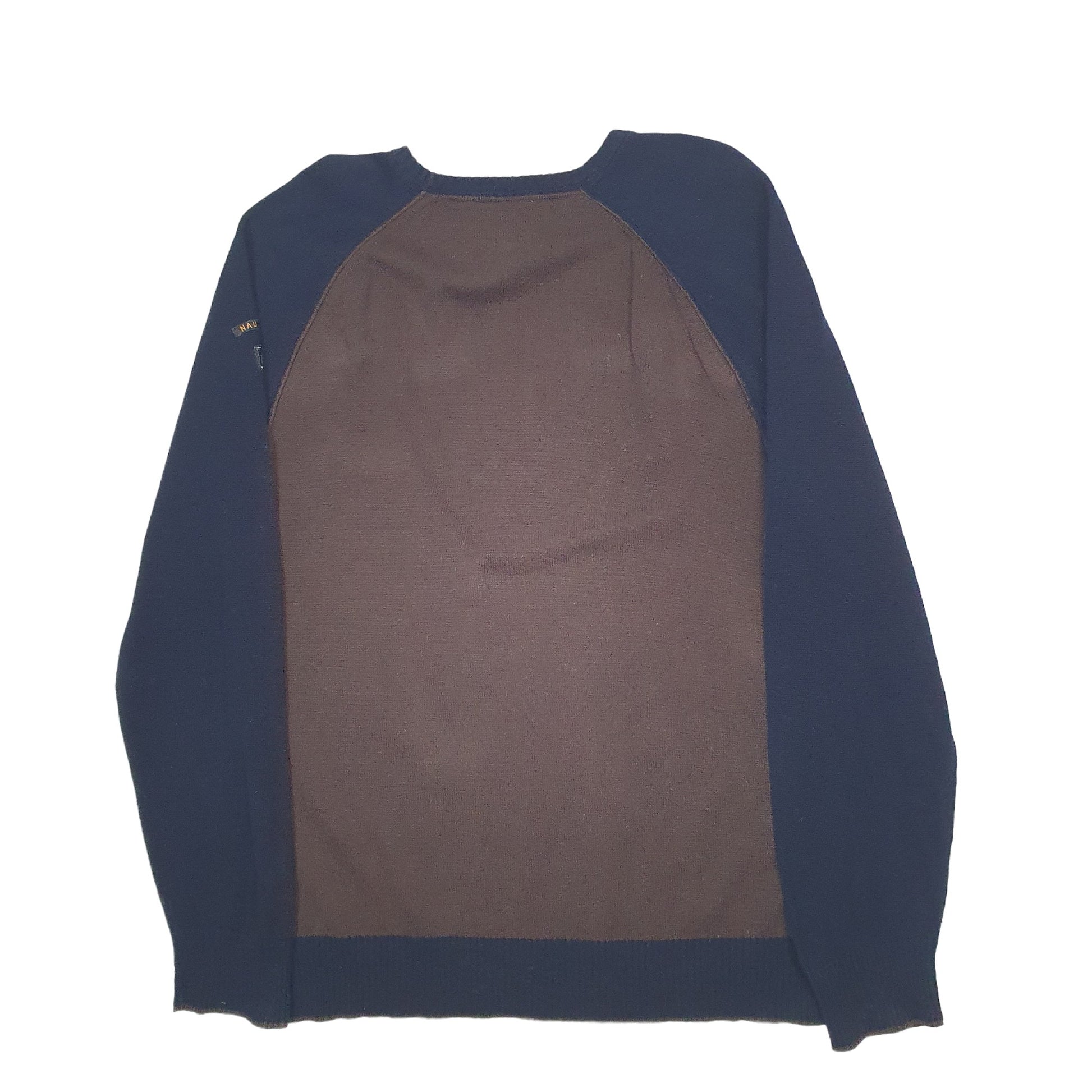 Mens Brown Nautica Knit Crewneck Jumper