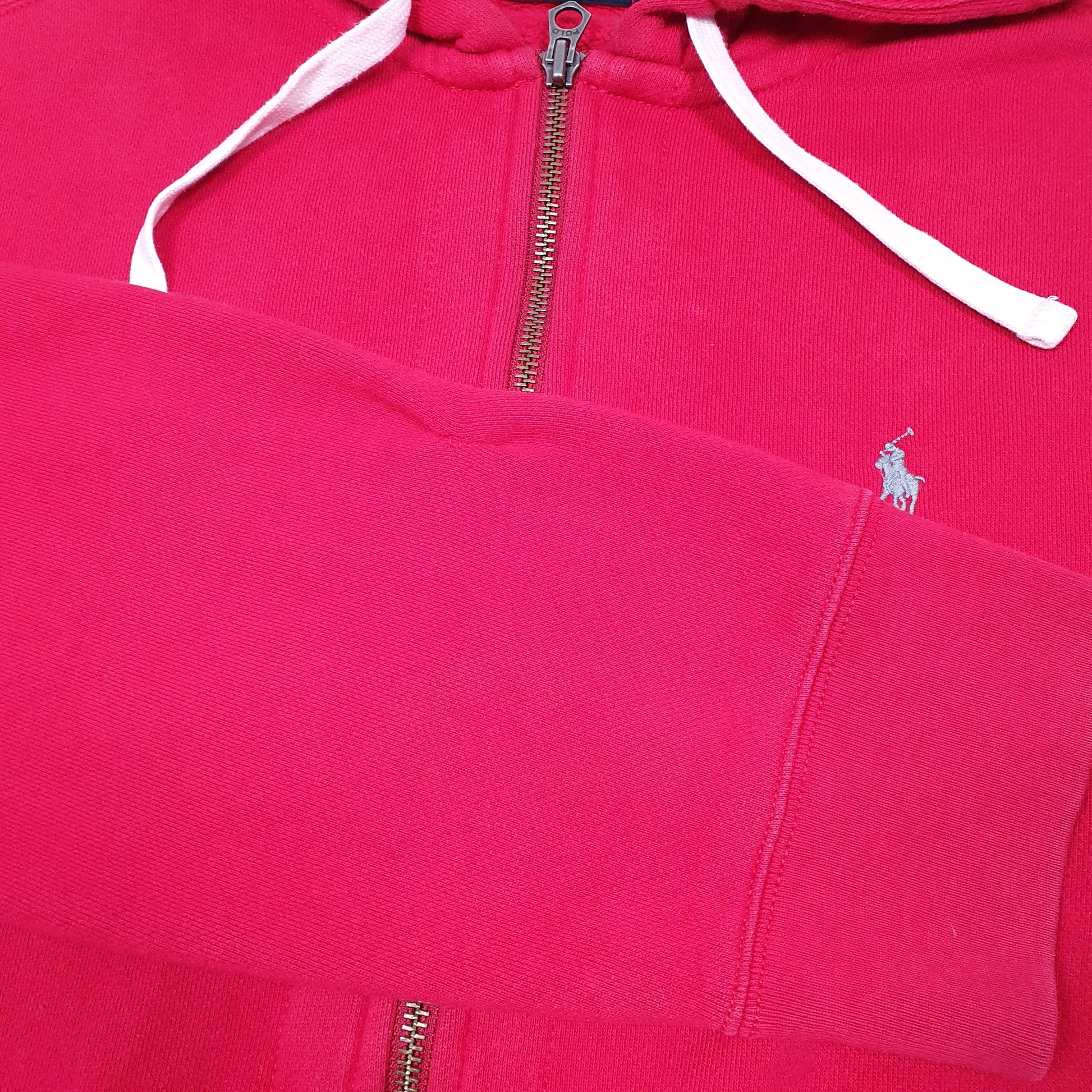 Mens Red Polo Ralph Lauren Hoodie Full Zip Jumper