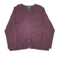 Womens Burgundy Lauren Ralph Lauren Knit Cardigan Silk Blend Crewneck Jumper
