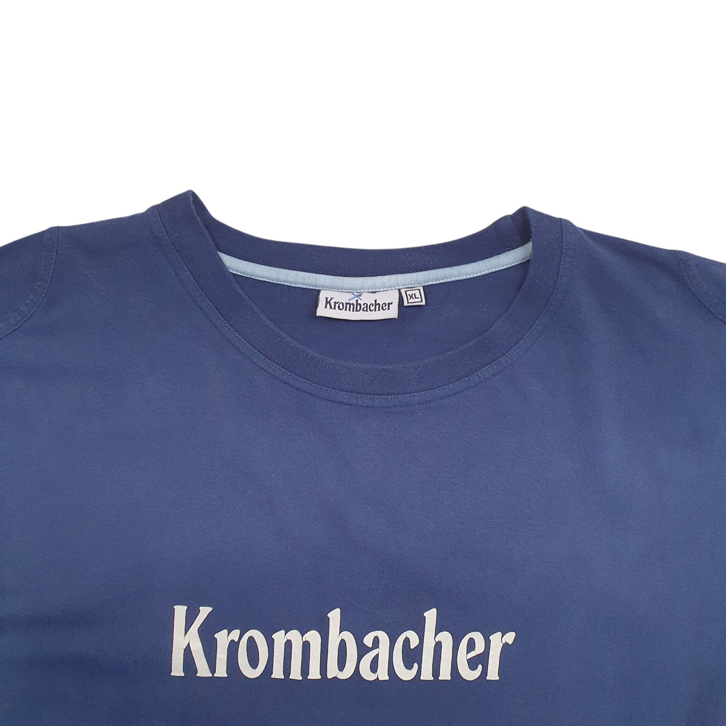 Womens Navy Krombacher Spellout Short Sleeve T Shirt