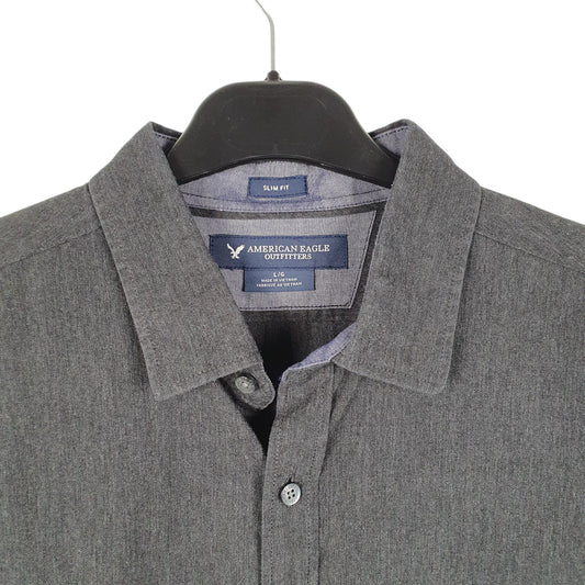 Mens Grey American Eagle Outfitters  Long Sleeve Shirt