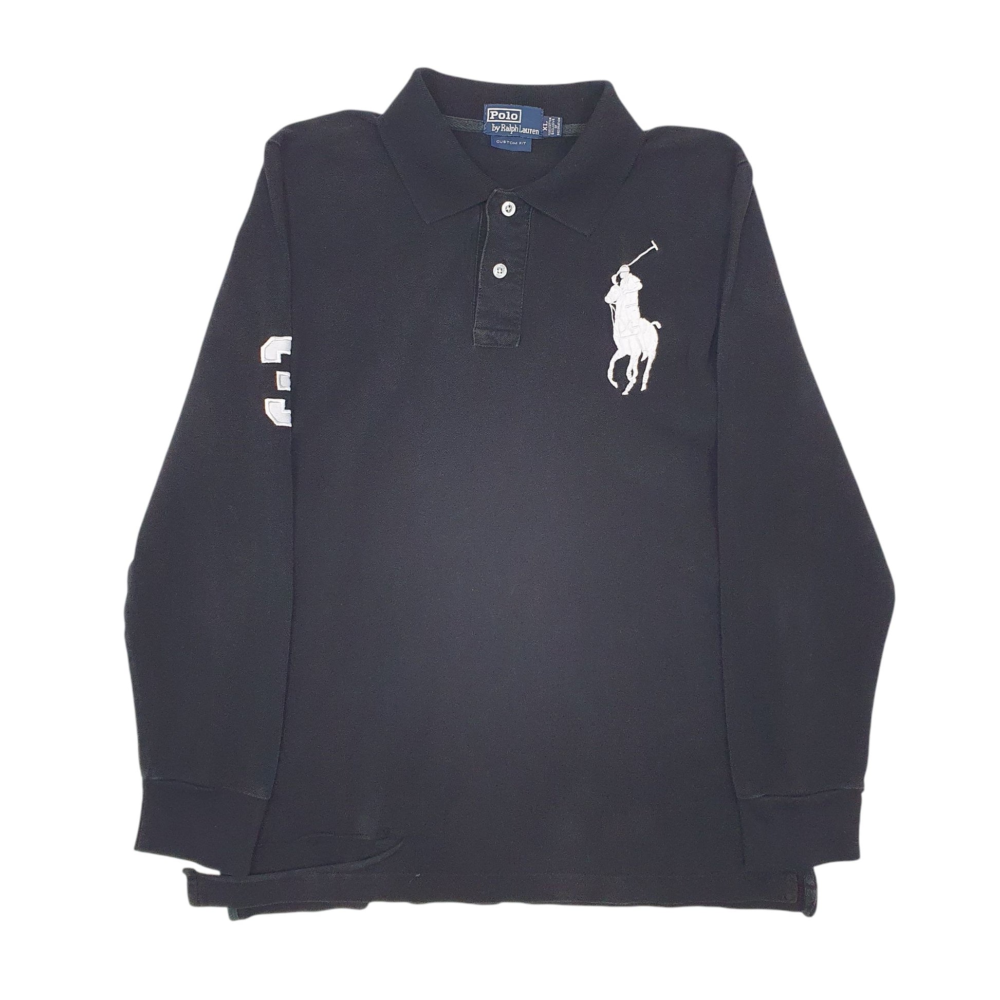 Mens Black Polo Ralph Lauren  Long Sleeve Polo Shirt