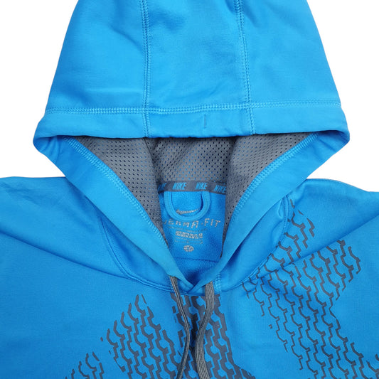 Mens Blue Nike Therma-Fit Hoodie Jumper