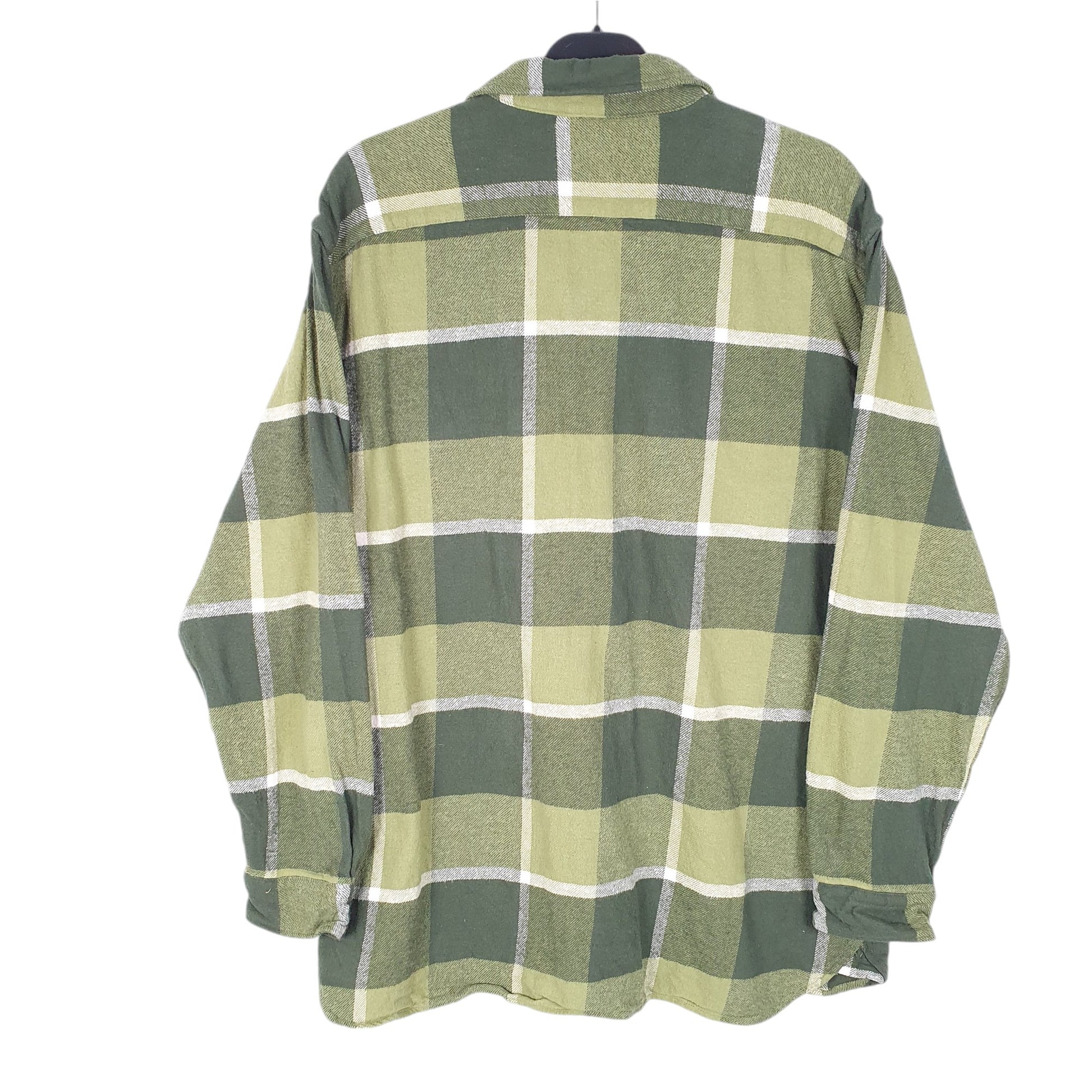 Mens Green Levis Flannel Overshirt Shacket Grunge Long Sleeve Shirt