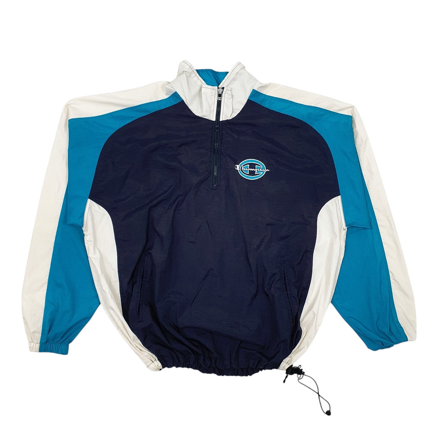 Mens Navy Champion Vintage 90s Crewneck Coat