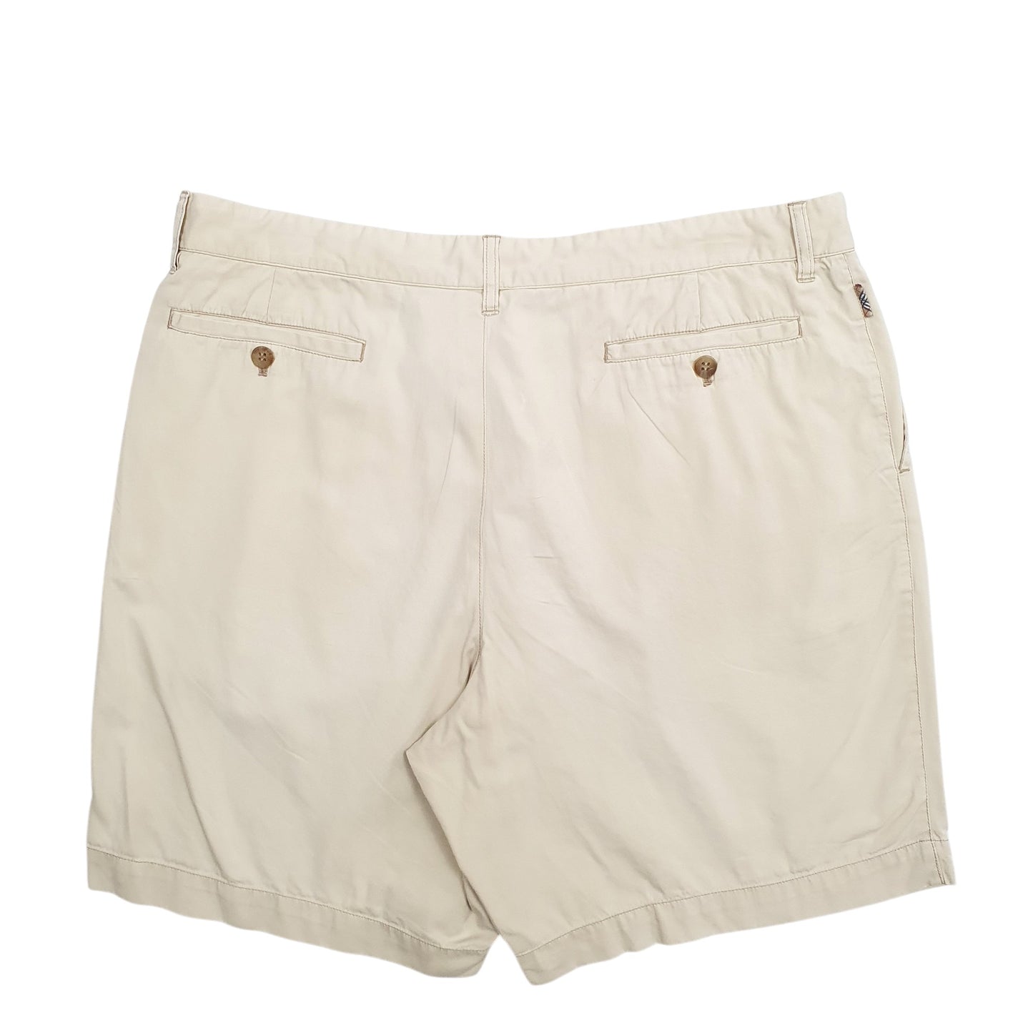 Mens Cream Burberry Pleated Chino Shorts