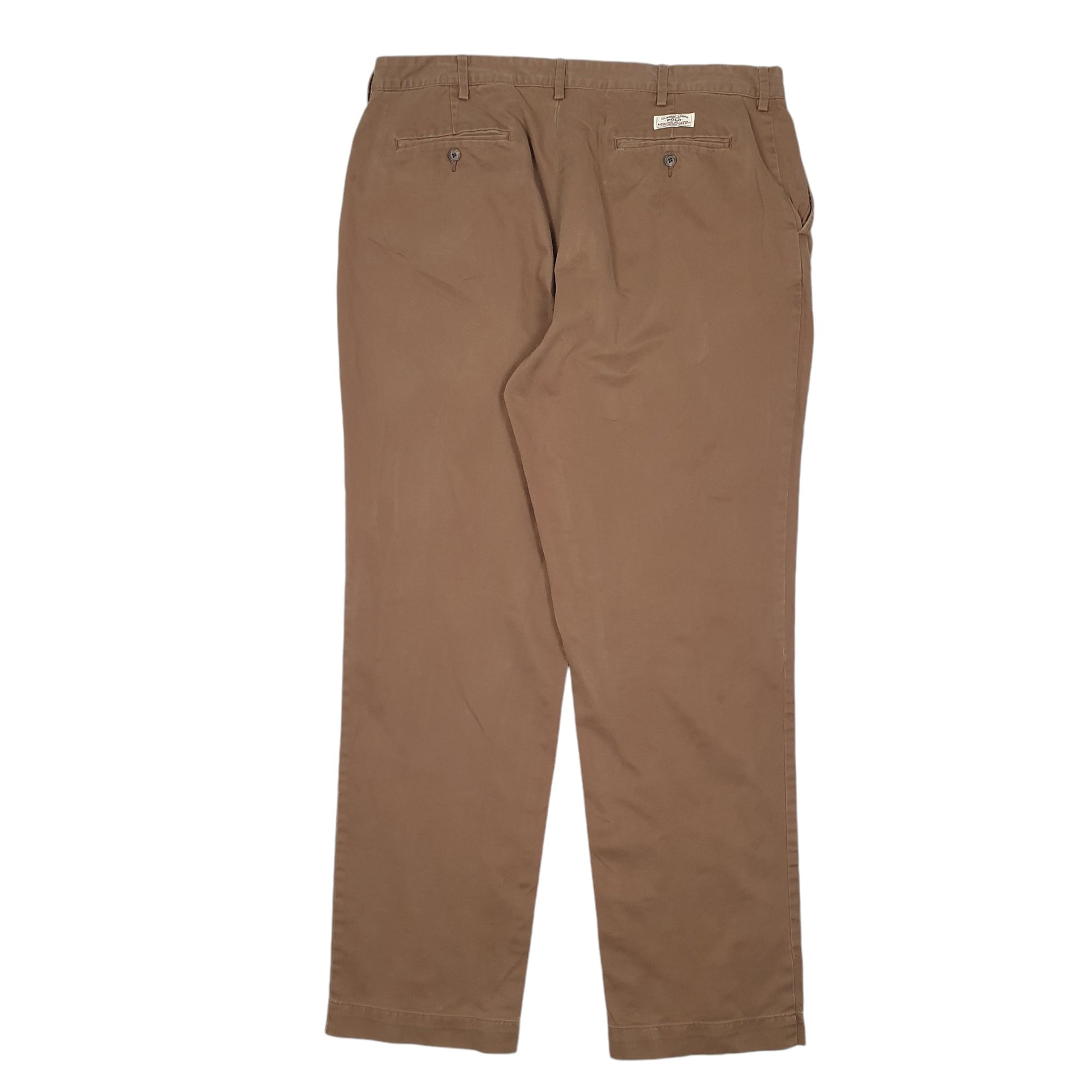 Mens Brown Polo Ralph Lauren Vintage 90s Chino Trousers