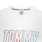 Mens White Tommy Hilfiger Jeans Spellout Relaxed Fit Crewneck Jumper