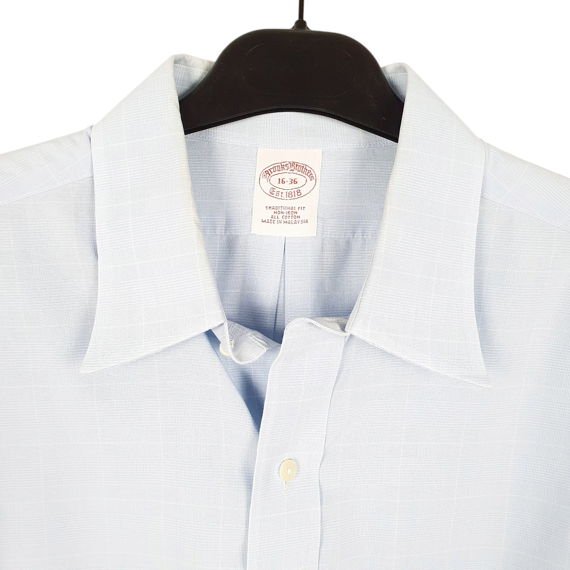 Mens Blue Brooks Brothers Traditional Fit Long Sleeve Shirt